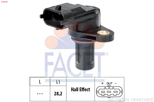 Senzor, otáčky motoru FACET 9.0619
