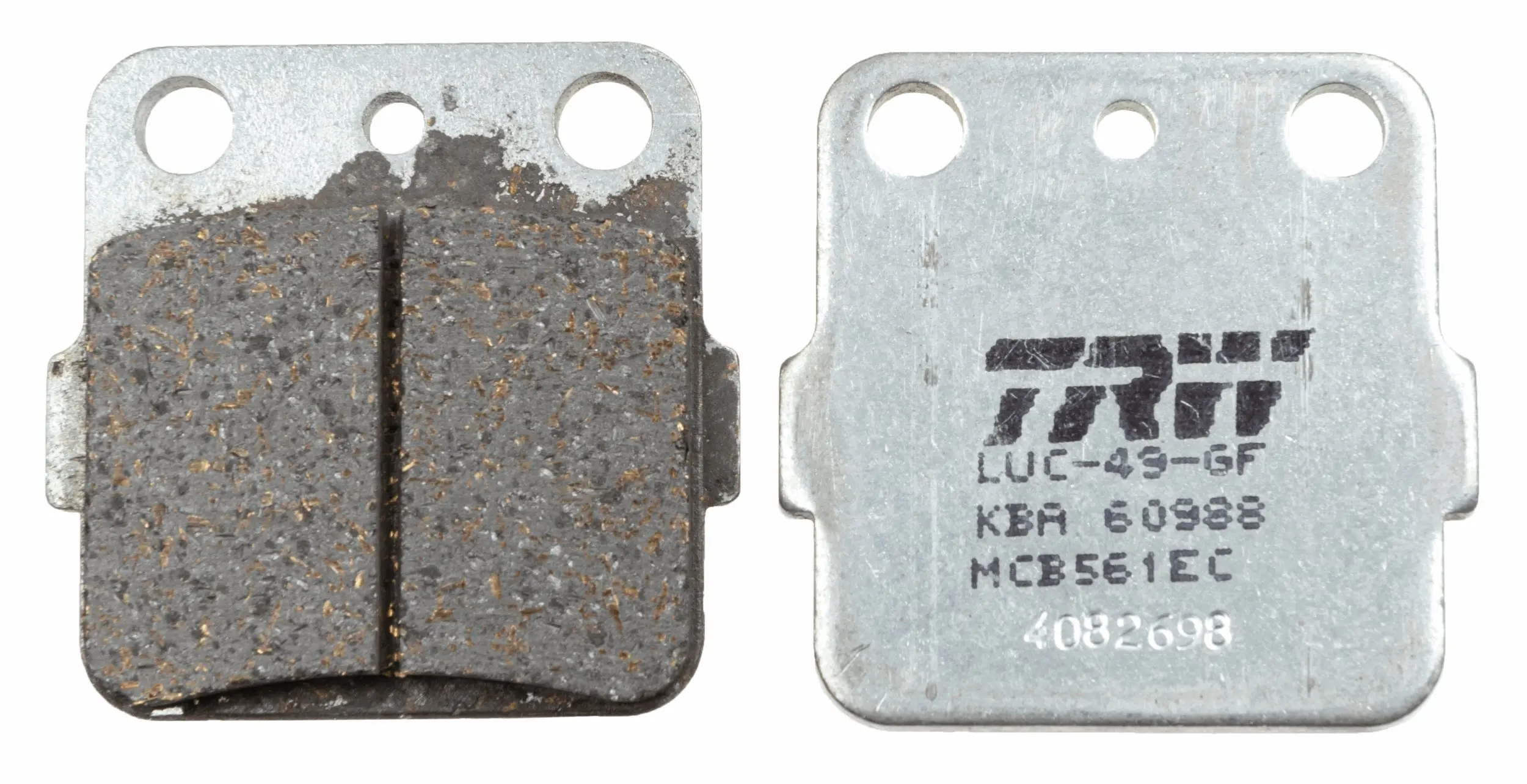 TRW ZF brzdové destičky KH084 organické ECO HONDA CRF 150R 07-, přední TRX 400 99-09, přední/zadní KX 80/85 88-, KX 100 89-09, SUZUKI RM 65 03-05, DR