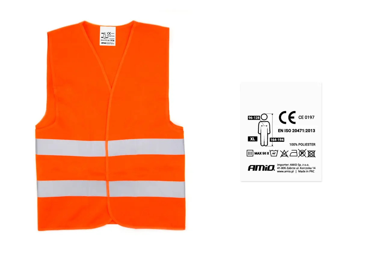 Výstražná vesta oranžová SV-02 s certifikátem