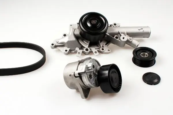 HEPU Vodní pumpa + klínový žebrový řemen PK01350
