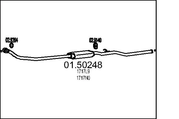 Střední tlumič výfuku MTS 01.50248
