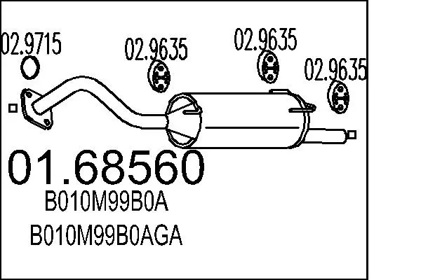 Zadní tlumič výfuku MTS 01.68560