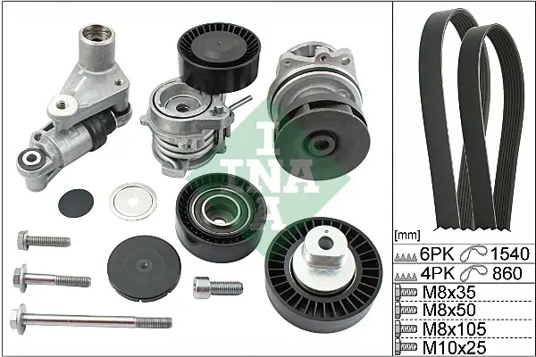 Vodní pumpa + klínový žebrový řemen Schaeffler INA 529 0053 30