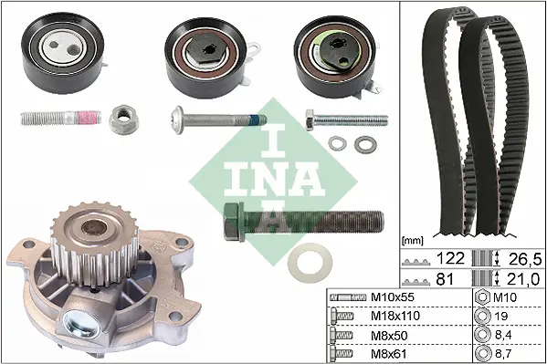 Vodní pumpa + sada ozubeného řemene Schaeffler INA 530 0484 30