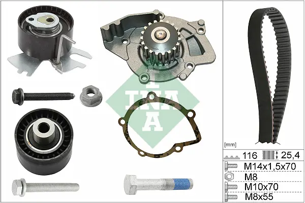 Vodní pumpa + sada ozubeného řemene Schaeffler INA 530 0558 31