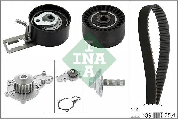 INA Vodní pumpa + sada ozubeného řemene 530057730
