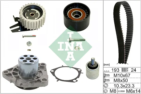 INA Vodní pumpa + sada ozubeného řemene 530061930