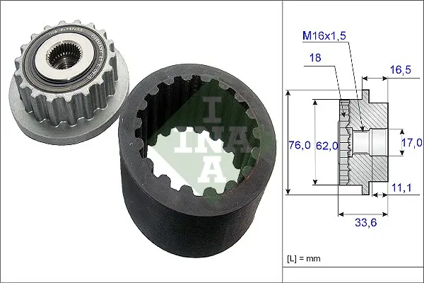 Flexibilní objímka spojky-sada Schaeffler INA 535 0186 10