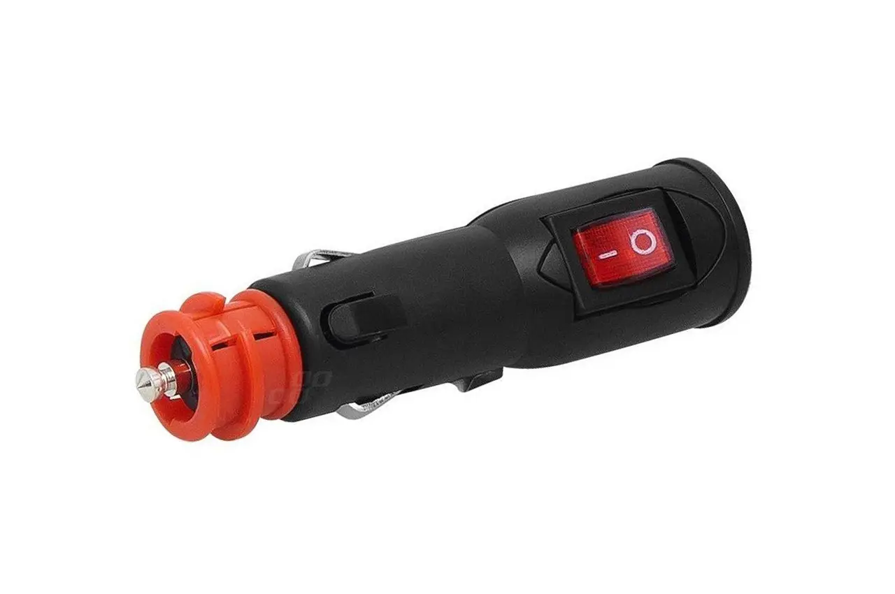 Zástrčka autozapalovače s vypínačem EURO/DIN 12/24V