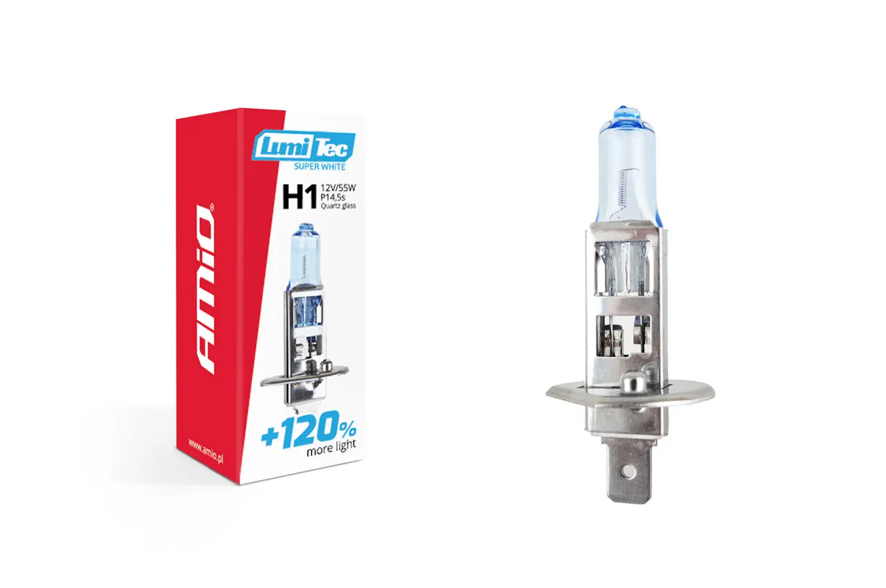 Halogenová Žárovka H1 12V 55W LumiTec SuperWhite +120%