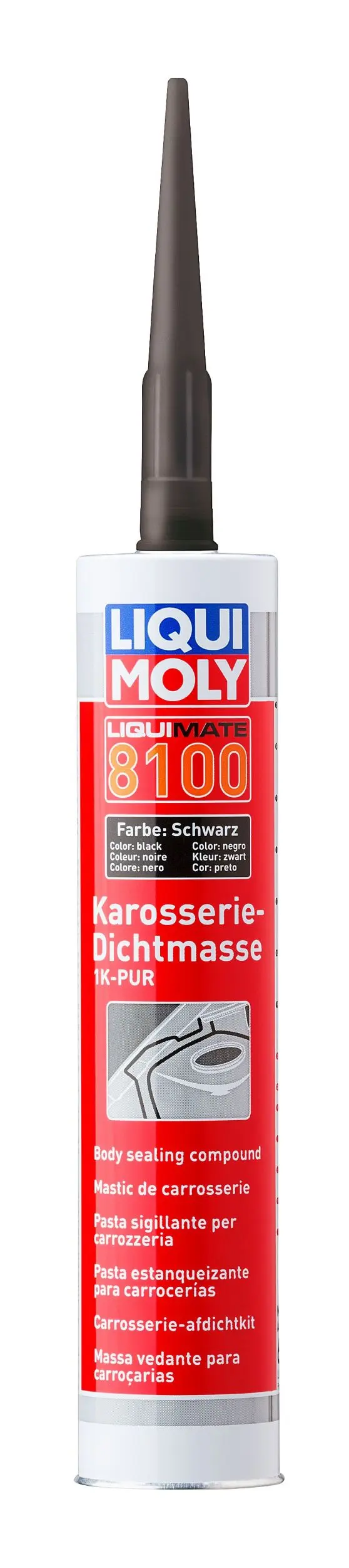 LIQUI MOLY Tesniaci materiál na karosérie LIQUIMATE 8100, 1K-PUR, čierny - 310ml 6146