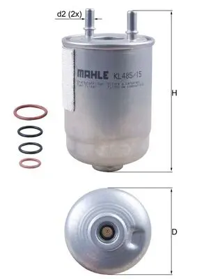 Palivový filtr MAHLE KL 485/15D