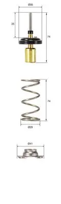 Termostat, chladivo MAHLE TX 257 82D