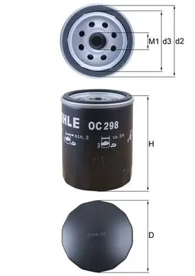 Olejový filtr KNECHT OC 298