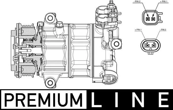 MAHLE ORIGINAL Kompresor, klimatizace ACP 654 000P