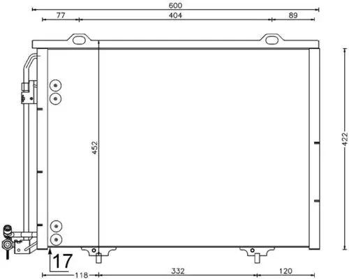 MAHLE ORIGINAL Kondenzátor, klimatizace AC 211 001S