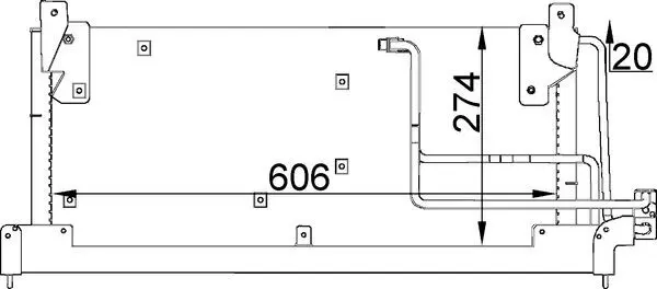 Kondenzátor, klimatizace MAHLE AC 223 000S