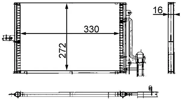 Kondenzátor, klimatizace MAHLE AC 317 000S
