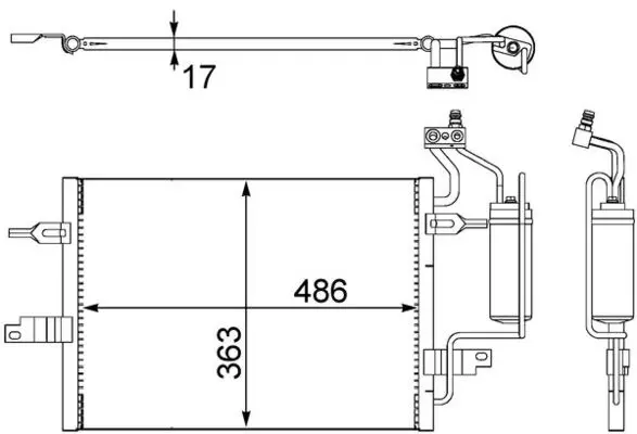 MAHLE ORIGINAL Kondenzátor, klimatizace AC 404 000S