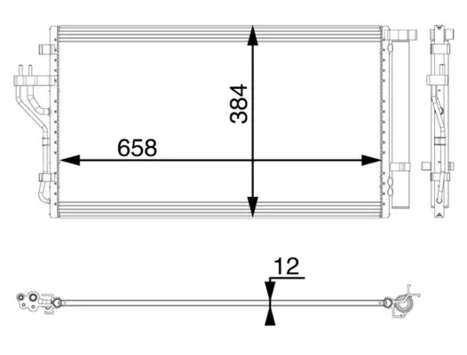MAHLE ORIGINAL Kondenzátor, klimatizace AC 56 000P