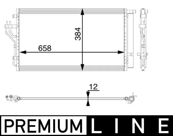 MAHLE ORIGINAL Kondenzátor, klimatizace AC 56 000P