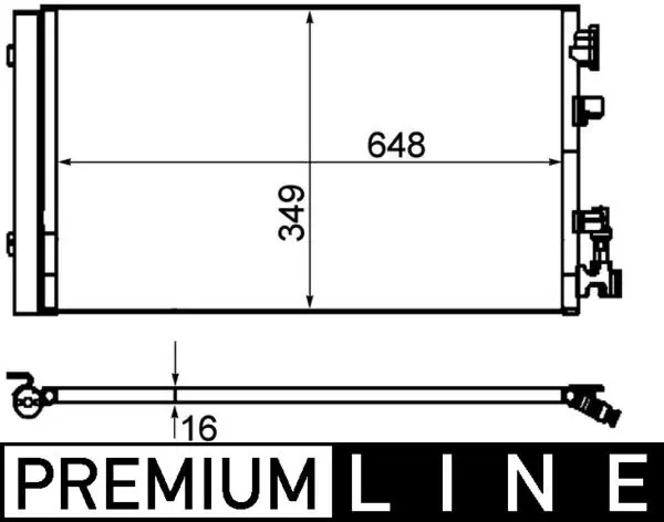 MAHLE ORIGINAL Kondenzátor, klimatizace AC 630 000P