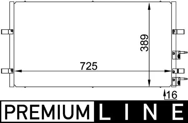 MAHLE ORIGINAL Kondenzátor, klimatizace AC 695 000P