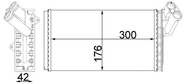 Výměník tepla, vnitřní vytápění MAHLE AH 104 000S