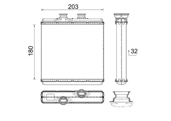 MAHLE ORIGINAL Výměník tepla, vnitřní vytápění AH 183 000P