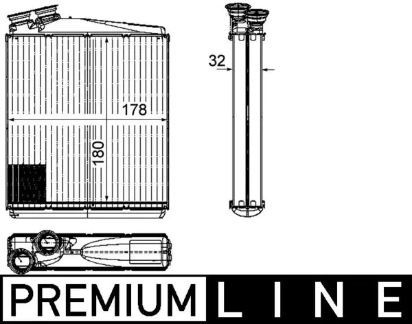 MAHLE ORIGINAL Výměník tepla, vnitřní vytápění AH 192 000P