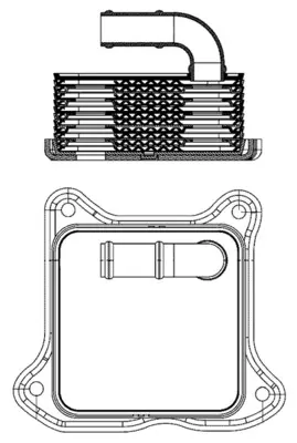 MAHLE ORIGINAL Olejový chladič, motorový olej CLC 2 000S