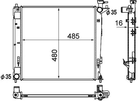 MAHLE ORIGINAL Chladič, chlazení motoru CR 1893 000S