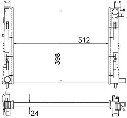 Chladič, chlazení motoru MAHLE CR 2166 001S