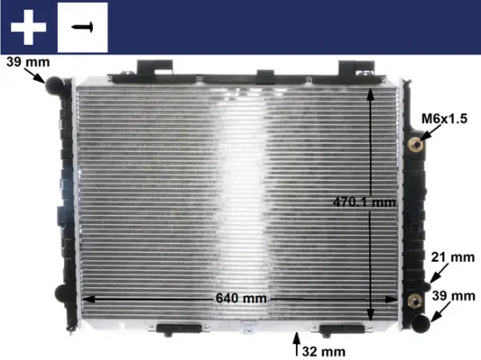 MAHLE ORIGINAL Chladič, chlazení motoru CR 2204 001S