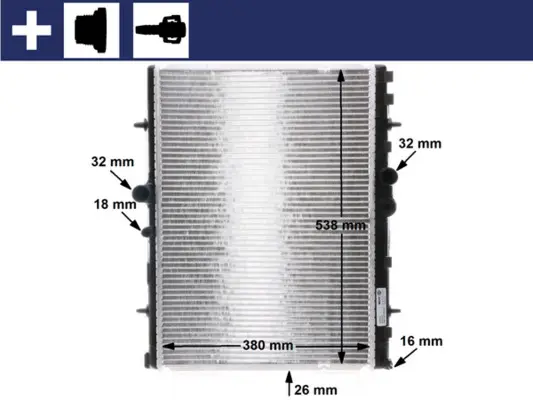 Chladič, chlazení motoru MAHLE CR 31 000S