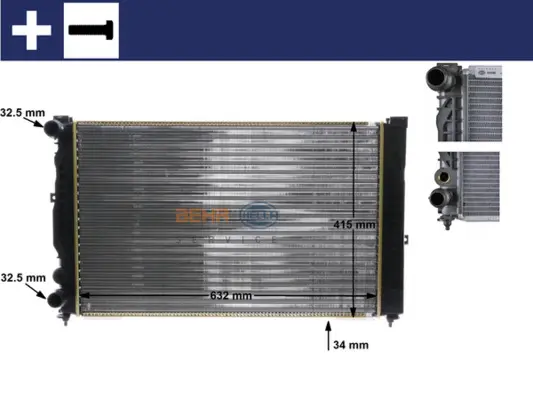 MAHLE ORIGINAL Chladič, chlazení motoru CR 647 000S