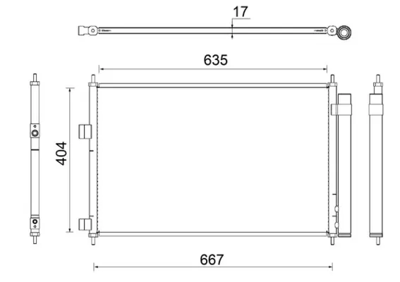 MAHLE ORIGINAL Kondenzátor, klimatizace AC 798 000S