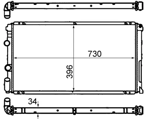 MAHLE ORIGINAL Chladič, chlazení motoru CR 204 000S