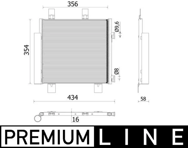 MAHLE ORIGINAL Kondenzátor, klimatizace AC 899 000P