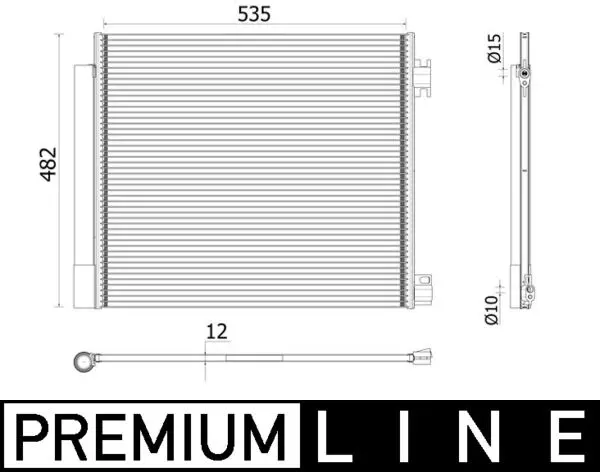 MAHLE ORIGINAL Kondenzátor, klimatizace AC 944 000P