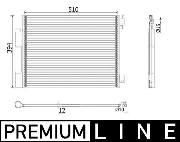 MAHLE ORIGINAL Kondenzátor, klimatizace AC 73 000P