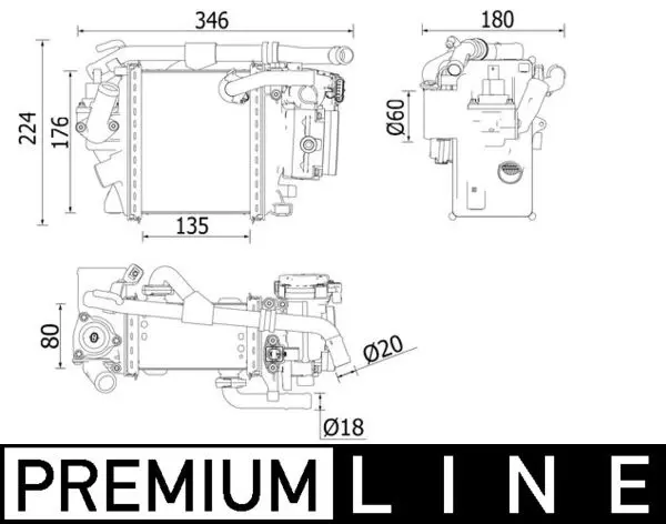 MAHLE ORIGINAL Chladič turba CI 540 000P