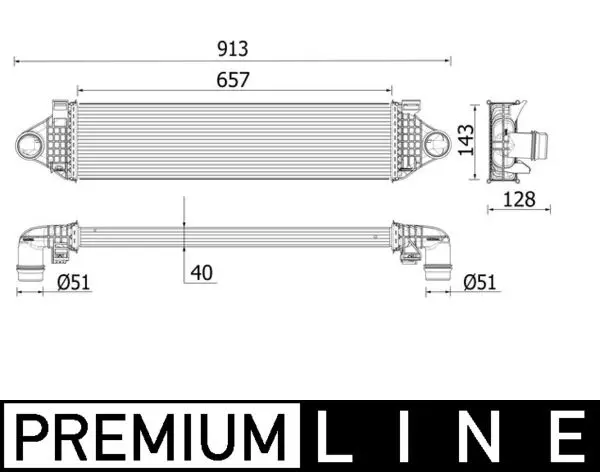 MAHLE ORIGINAL Chladič turba CI 551 000P