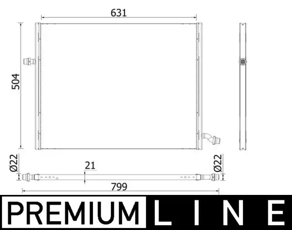MAHLE ORIGINAL Chladič nízké teploty, chladič plnicího vzduchu CIR 37 000P