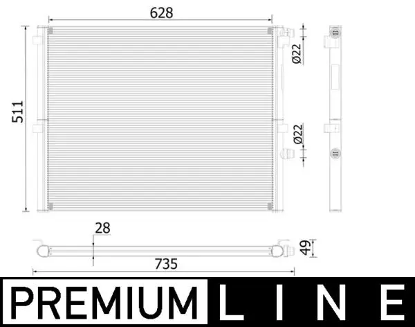 MAHLE ORIGINAL Chladič, chlazení motoru CR 2307 000P