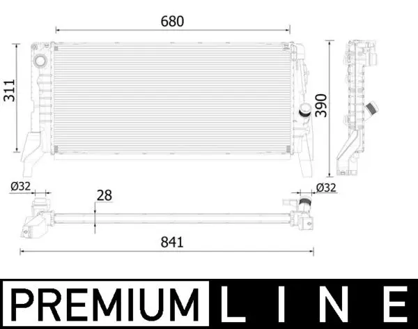 MAHLE ORIGINAL Chladič, chlazení motoru CR 2312 000P