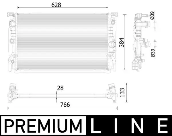 MAHLE ORIGINAL Chladič, chlazení motoru CR 2324 000P