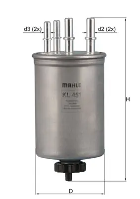 MAHLE ORIGINAL Palivový filtr KL451