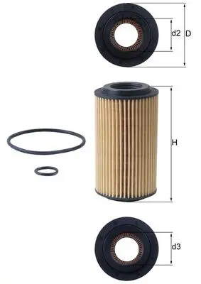 Olejový filtr MAHLE OX 153D4