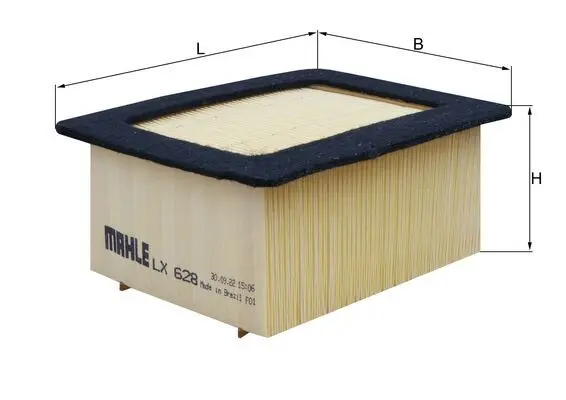 MAHLE ORIGINAL Vzduchový filtr LX628